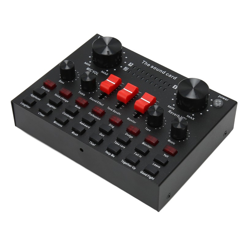 Bluetooth Live Sound Card 8 Modes Voice Changer Sound Mixer