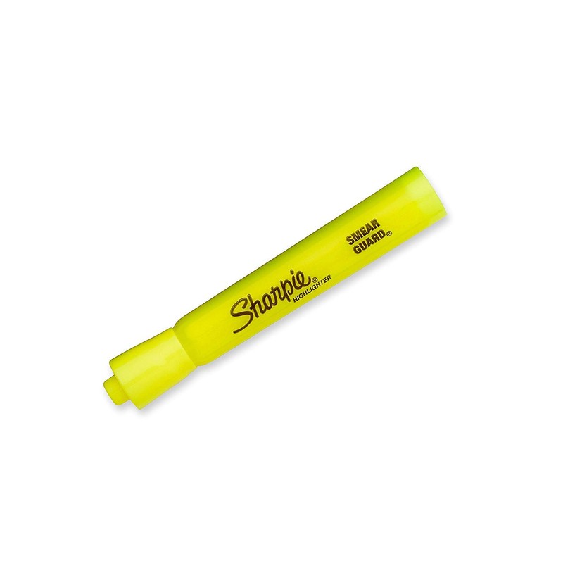 Sharpie Tank Highlighters, Chisel Tip, Yellow, 8-Count + 2 Bonus