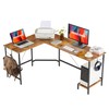 Mericonia L Shaped Desk,66 Inch,Corner Desk for Home Office,Computer Gaming