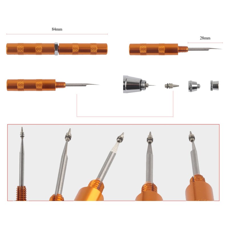 Fengda Airbrush Completely Cleaning Kit BD-778-Cleaning Pot with Holder, 5