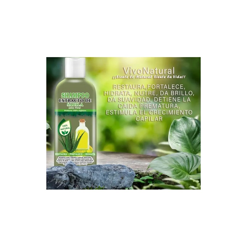 Shampoo Vivenatural Orgánico de Sábila Hidratación de 500 mL