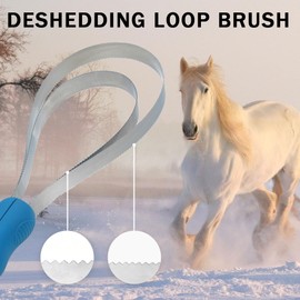 EiEiFiFi Dog Deshedding Loop Brush Dog Shedding Blade Horse Shedding Grooming Tool Double-Sided Shedding Blade for Dog and Cat