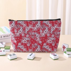 Emerald Acrylic Mahjong Tiles American Mahjong 4-layer Engraved American Mahjong Tiles MagColor: Red Mahjong Bag