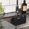 STEYDA Black Steel Dish Cloth Rail for Kitchen, Towel Holder