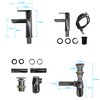 MEJE 16-Inch Wall Hung Basin Sink Combo, Small Cloakroom Basin,