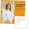 Baluue Lace Hair Bandana for Women Elegant Decorative Scarf with
