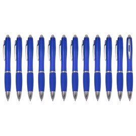 PATIKIL Retractable Ballpoint Pens, 1.0mm, Black Ink, Rubber Grip for Business, Office, Class, Notes, Blue