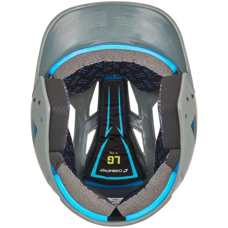 HX Gamer Baseball Batting Helmet Large Light Grey