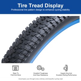 FengCan 20x2.125 (57-406) Bike Tire 20 inch Bicycle tire Suitable for 20x2.10 20 x 2.125 Off Road/Mountain Folding Replacement Bike Tire (Single)