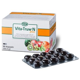 Vita-Truw N Plus - Multivitamin- & Vitalstoffkombination, Nahrungsergänzungsmittel für Vitalität & Wohlbefinden, 90 Kapseln