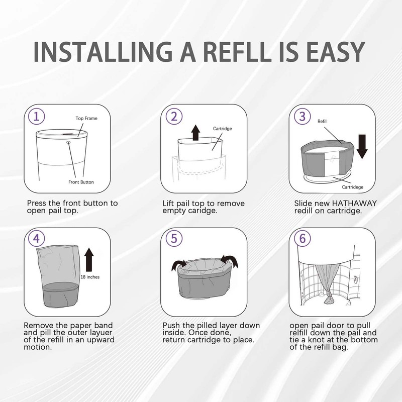 Litter Refill Bags Compatible with Litter Chanp, 4 Pack One