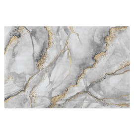 Marble Modern Texture Grey Placemats Set of 4 PVC Vinyl Non Slip Table Mats Waterproof Heat Resistant Place Mats Washable Wipeable Dining Table Mat for Kitchen Party Indoor Outdoor Decorative