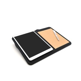 ergomi Portable Laptop Tray with Soft Cushion, Wrist Support, Dual-Sides Usage, Laptop Bed Tray Great for Reading, Writing, Notebook Using, Work from Home, Lapdesk Fit up to 14" Laptop, PU.