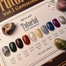 Vibla Tutorial Gemstone Marble Gel Nail Single Item S63 / 비블라 튜토리얼 젬스톤 마블젤네일 단품 S63
