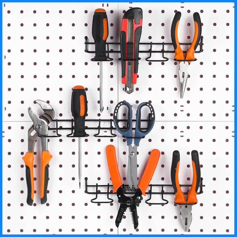 Coume 4 Pieces Pegboard Screwdriver Holders, Stainless Steel Pegboard Pliers
