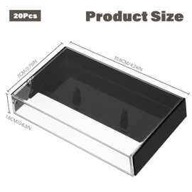 20Pcs Audio Cassette Tape Storage Case, Plastic Blank Cassette Tapes With Music Display Box Organizer For Art Collection