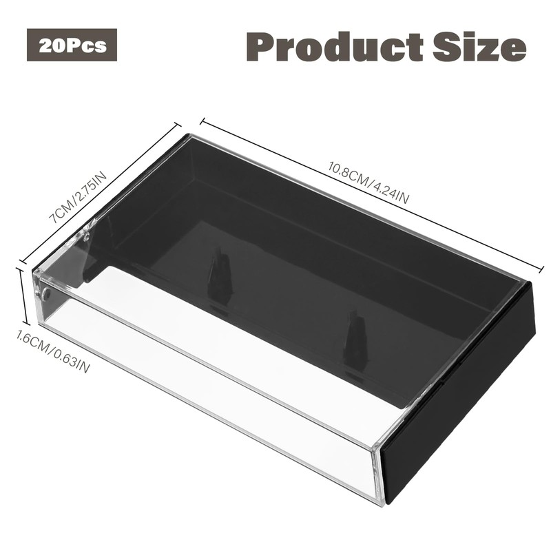 20Pcs Audio Cassette Tape Storage Case, Plastic Blank Cassette Tapes