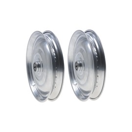 12 1/2 Inch Disc Wheel Trailer Hand Trolley Wheel Rim Klaufix DDR Chrome | Pack of 2