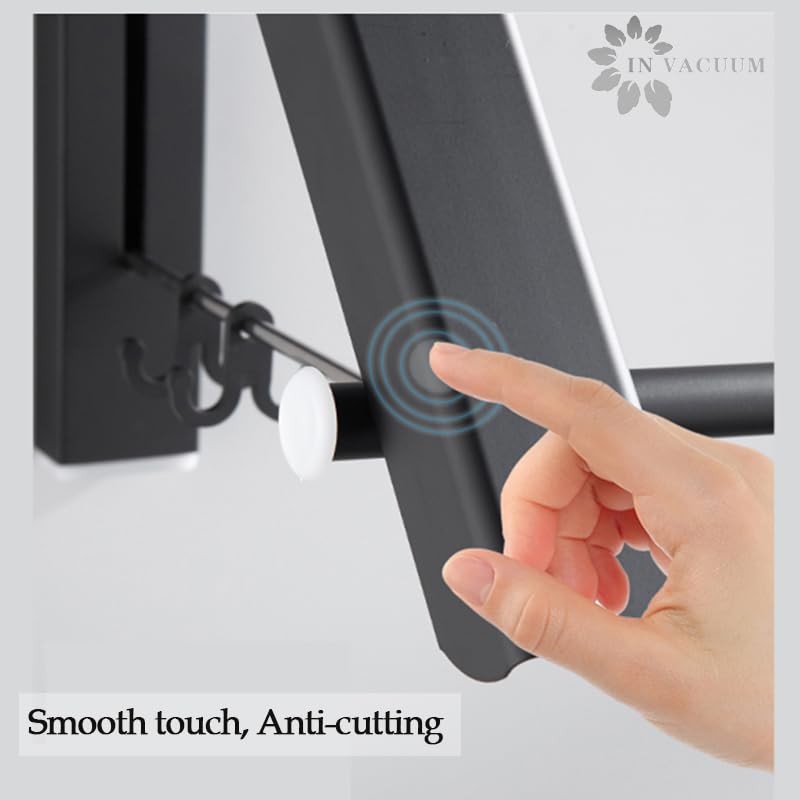 Laundry Drying Rack, Wall Mounted Retractable Clothes Hanger, Aluminium Home