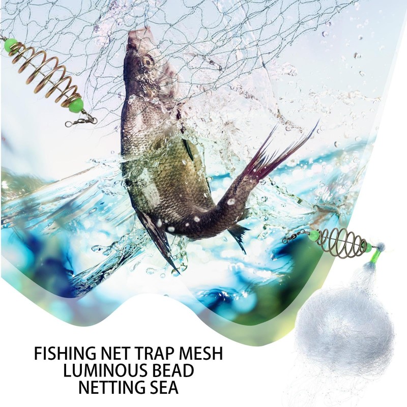 Net for Catching Fish Crap - Lightweight Fishing Mesh Trap