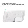 White Digital Alarm Clock with LED Mirror Screen Fashion Electronic