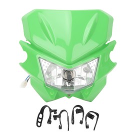 Motorcycle Front Headlight H4 Interface LED Waterproof DRL Headlight for KLX 110 125 150 230 250 300 450R CRF WRF DC12V Green