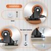 ASRINIEY Casters, 3" Caster Wheels, Orange Polyurethane Castors, Top Plate