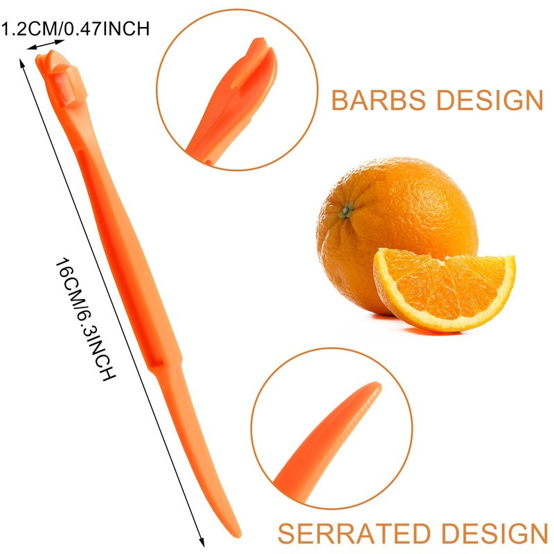 Mabor 6Pcs Orange Peeler Tool Plastic Citrus Lemon Peeler Orange