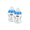 Tommee Tippee Closer to Nature Baby Bottles, Slow Flow Breast-Like Teat with Anti-Colic Valve, 260ml, Pack of 2(Assorted items)