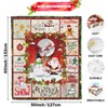 Christmas Throw Blanket, Red Santa Claus Snowman Print Blanket Throw,