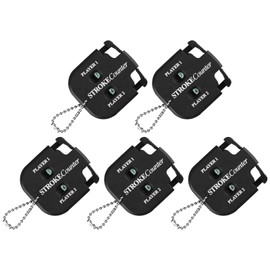 5 Pack Portable Golf Stroke Counter with Key Chain, 2 Player Shot Score Clicker Counter Handheld Small Digital Tally Counter for Golf Game Scoring Keeper Pitch Men Women (5Pcs Black)