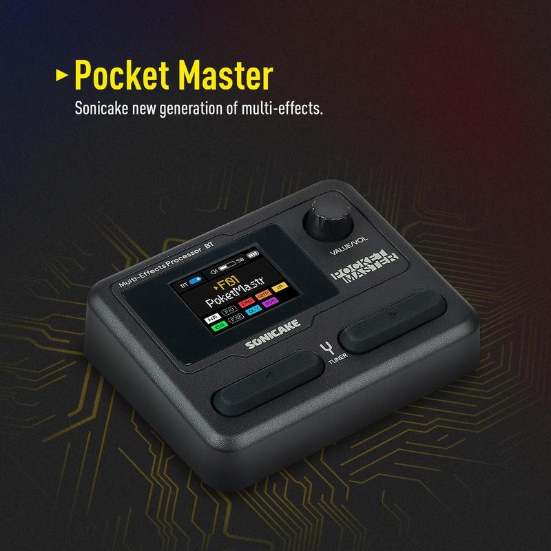 SONICAKE Pocket Master-Multi Effects Guitar Pedal with 9 Effects Modules