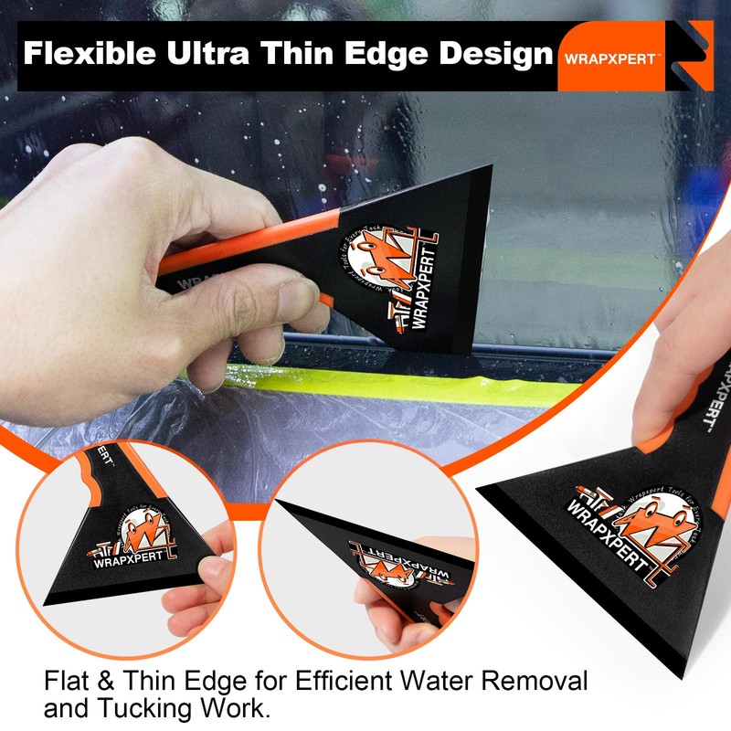 WRAPXPERT Window Tint Squeegee Triangle Contour Squeegee Corner Card Car
