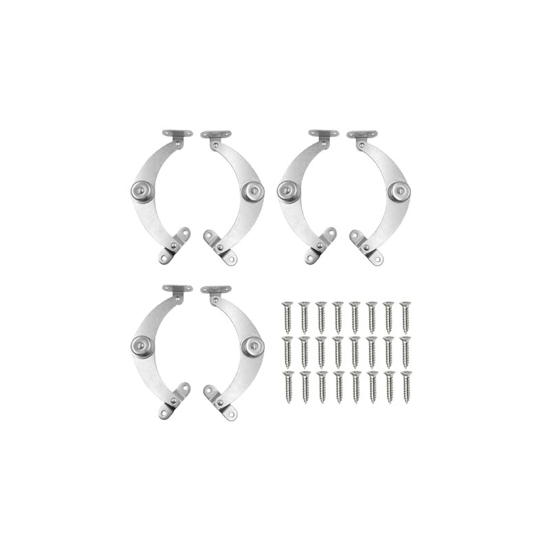 ONEBO 3 Sets of 6 Loft Support Hinge, Folding Table