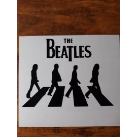 Unbranded THE BEATLES ABBEY ROAD  BLACK VINYL  DECAL 6"x 4" 1/2