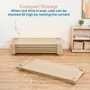 ECR4Kids Stackable Kiddie Cot, Ready-to-Assemble, Standard Size, Classroom Furniture, Sand,