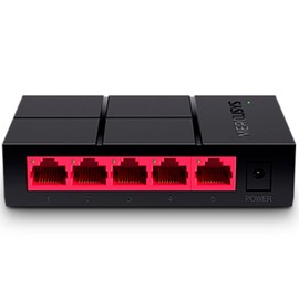 Switch de Escritorio Mercusys MS105G, Puertos LAN Gigabit LAN de 5 * 10/100 / 1000Mbps, 2 Años de Garantía, Color Negro