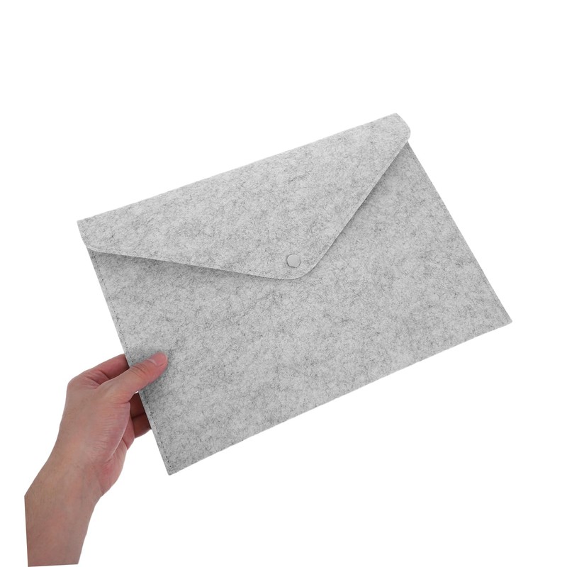 Ciieeo Felt Document Carrier Bag Button Closure Lightweight File Folder