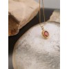 Rosewood and co 18K Gold Plated Red Ruby Pendant Necklace,