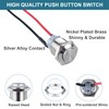 DMWD 2pcs 19mm Latching Metal Push Button Switch High Round