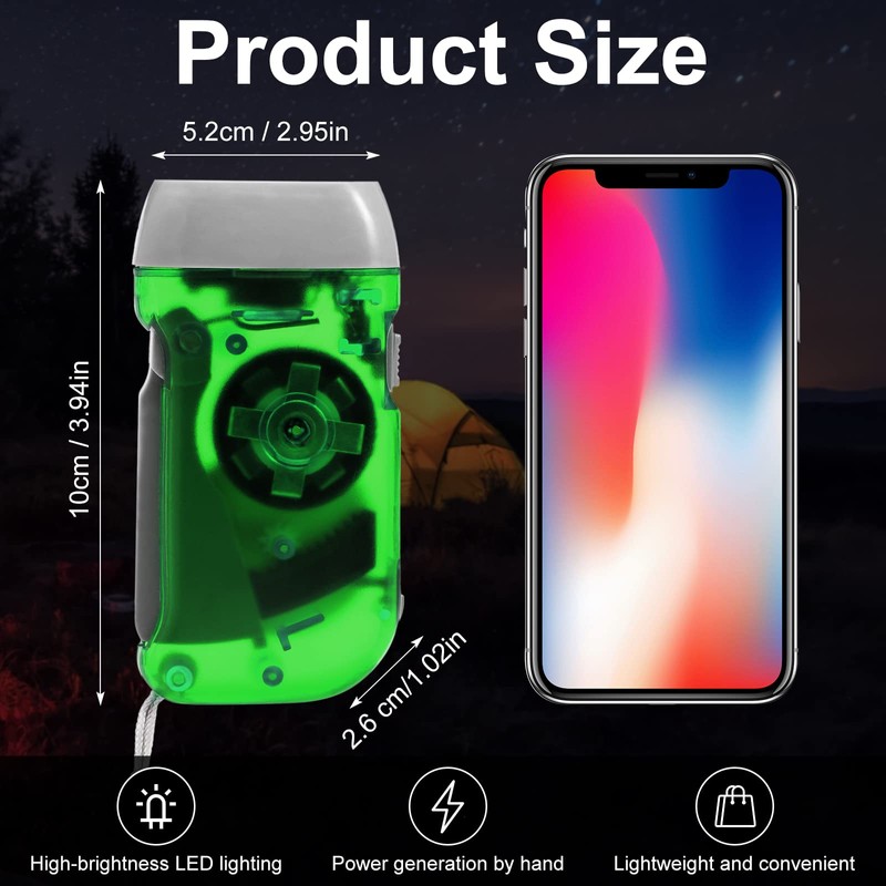 Treela 36 Pcs Hand Crank Flashlight Bulk Wind up Flashlight