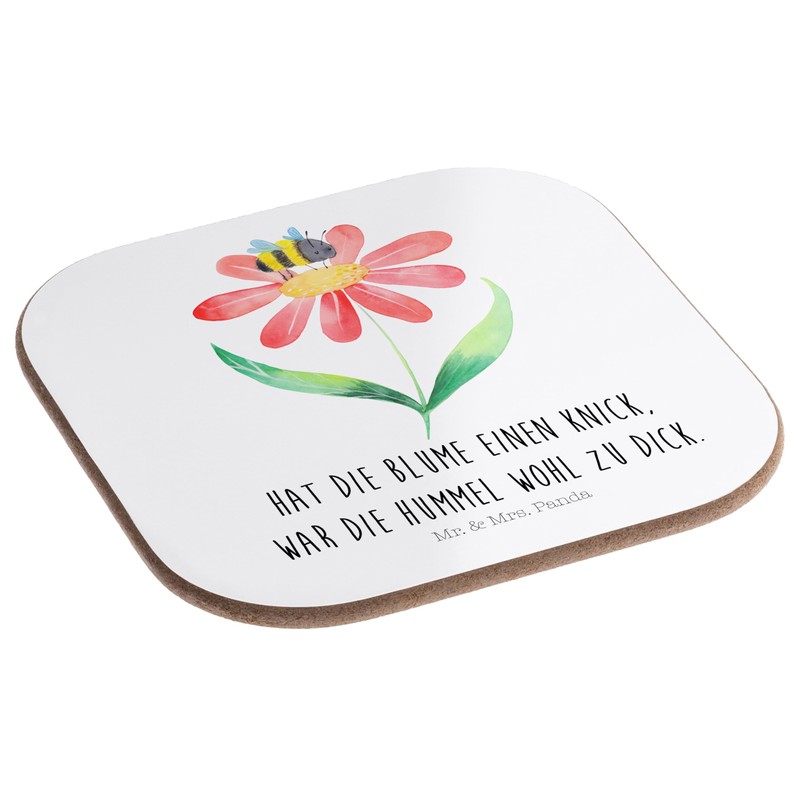 Mr. & Mrs. Panda Coasters Glasses Bumblebee Flower Gift Wooden