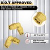 Siptenk 3PCS 3/8" Elbow DOT Brass Push to Connect Fittings,
