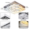 Cainjiazh Crystal Chandeliers Crystal LED Ceiling Light 11.8" Square Flush