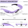 Dilzekui Magnifying Glass with Light 1.5X to 5.0X, Rechargeable Magnifying