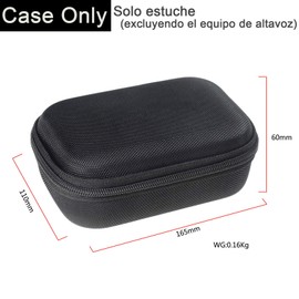 WinCheers Estuche Compatible con Altavoces Portátiles Bluetooth Impermeables Jbl Go 3, Bolsa De Almacenamiento Resistente con Bolsillo para Accesorios(Negro)