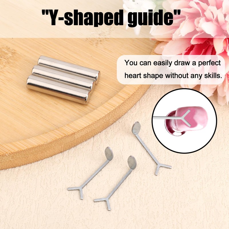 BOXOB Cat Eye Heart Magnet for Nails, Professional Cat Eye