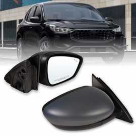 Lqito Right Passenger side Mirror Fits 2020-2024 Ford Escape with Blind Spot Mirror, Power Glass Without turn signals can be DIY Paintable Replace LJ6Z17683AFT LJ6Z17683DA LJ6Z17683DB(7 Pins)