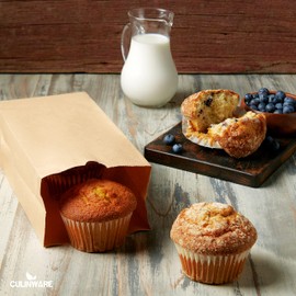 Culinware Kraft Paper Bags - Durable Brown Bags for Snack, Lunch, Sandwich, Pastries, Popcorn, Grocery and Party Favor - 4.75 x 2.93 x 8.56 In - 500 Count