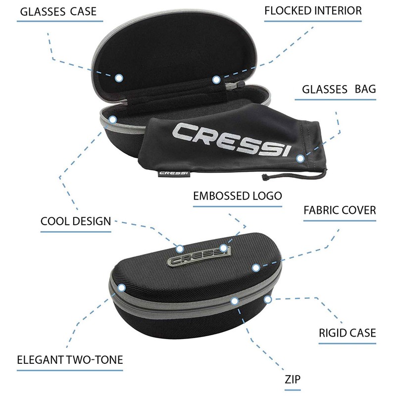 Cressi Rio Sports Sunglasses - Matt Black/Orange Lens, Uni